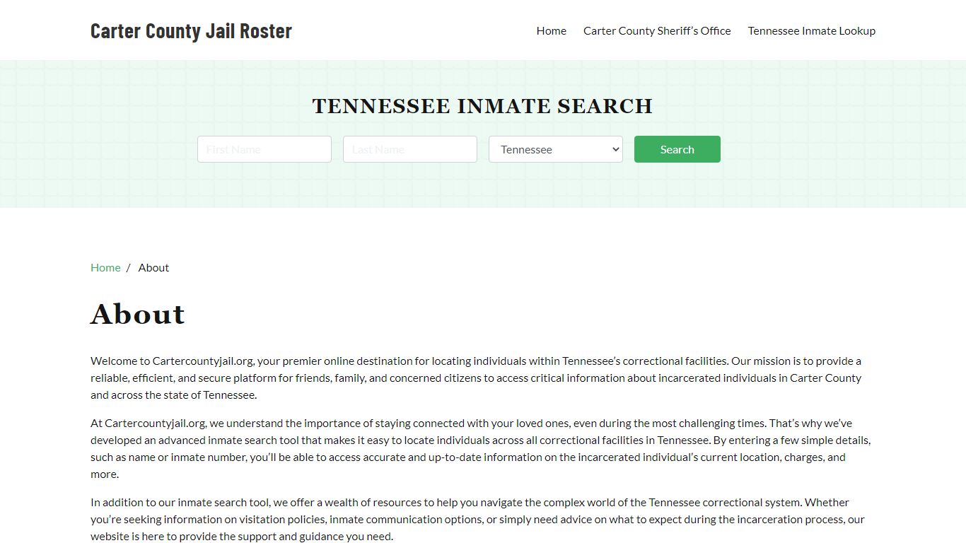 Tennessee Inmate Search